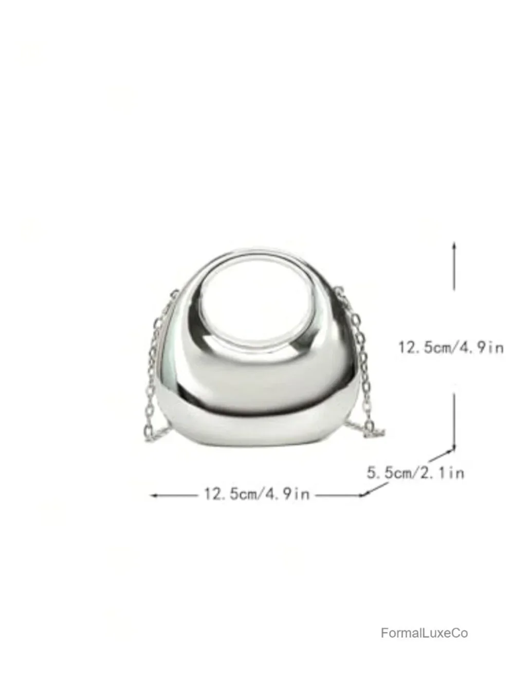 Metallic Chain Crossbody Mini Clutch Purse Women Evening Bag Cocktail Party